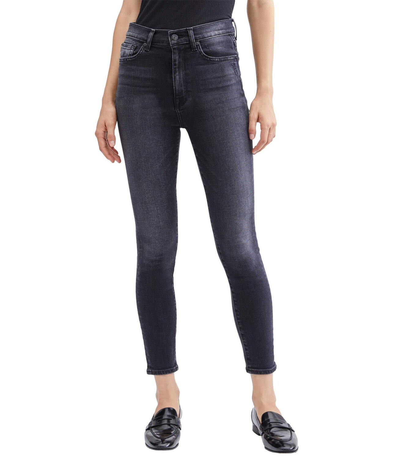 

Джинсы 7 For All Mankind, High-Waist Ankle Skinny in Luxe Vintage Moore