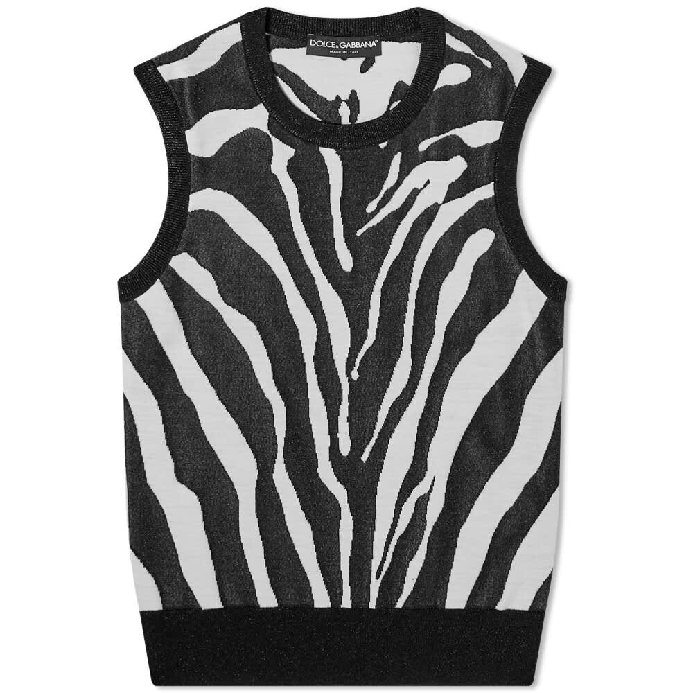 

Футболка Dolce & Gabbana Sleeveless Zebra Top, Серый