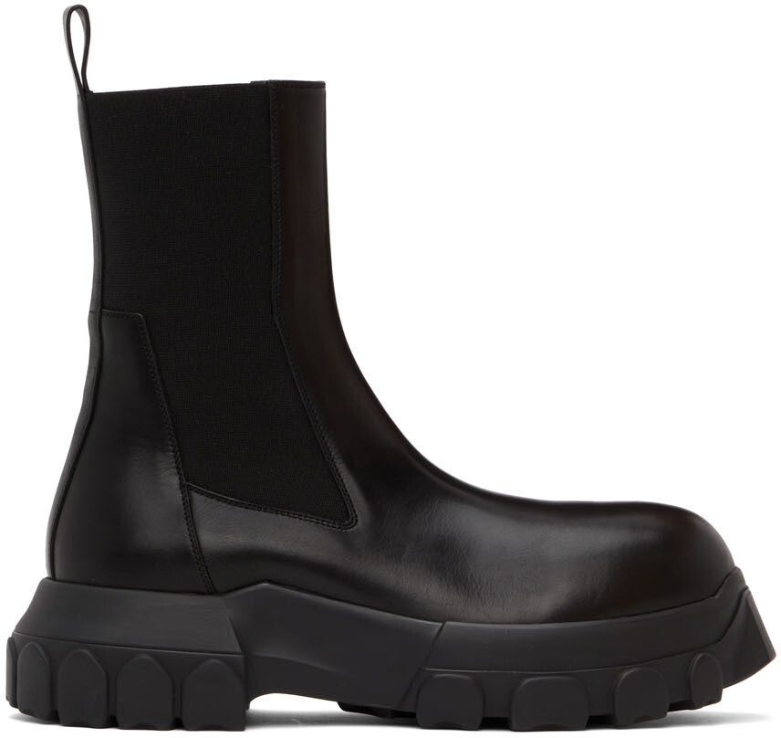 

Черные тракторные ботинки Beatle Bozo Rick Owens