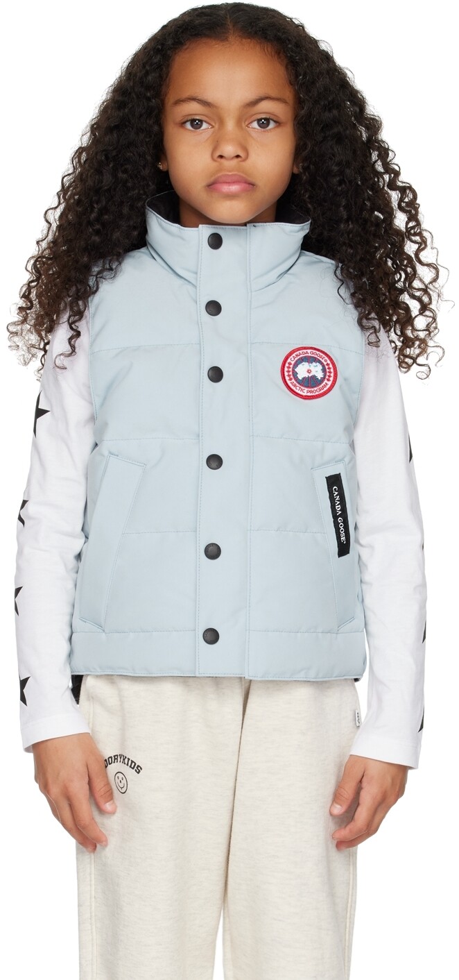 

Детский синий пуховый жилет Vanier Canada Goose Kids