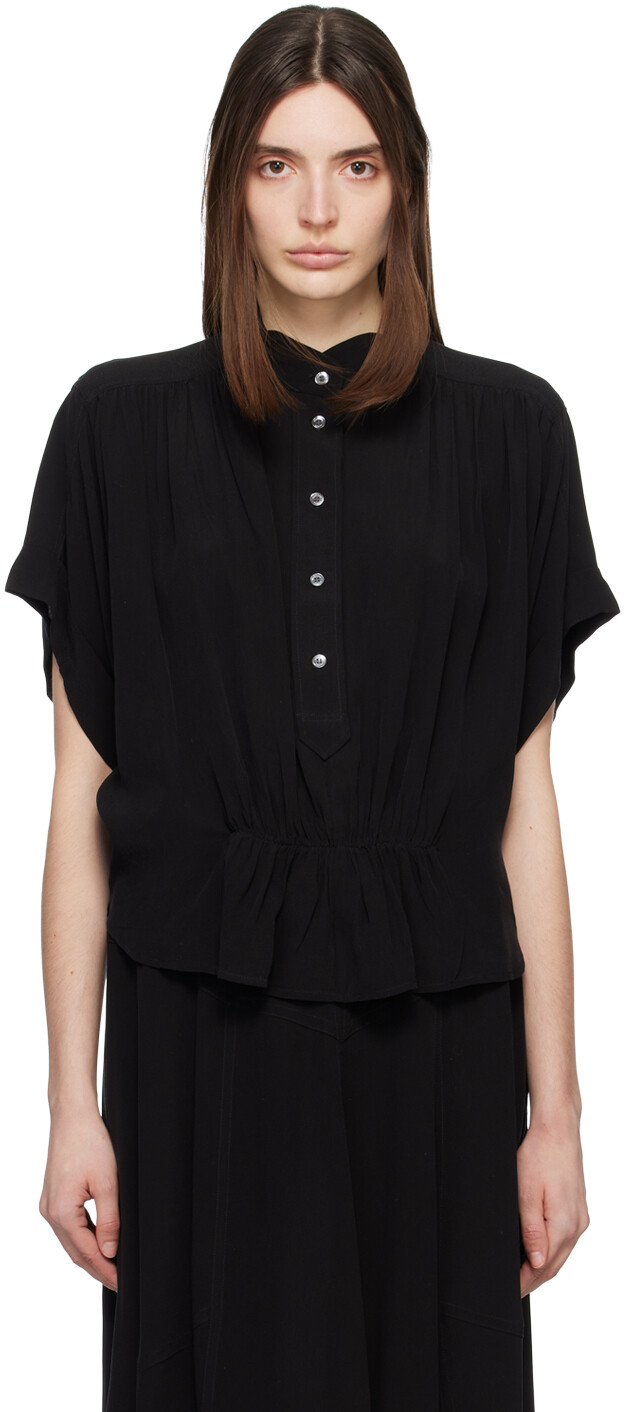 

Черная блузка с азалией Isabel Marant Etoile