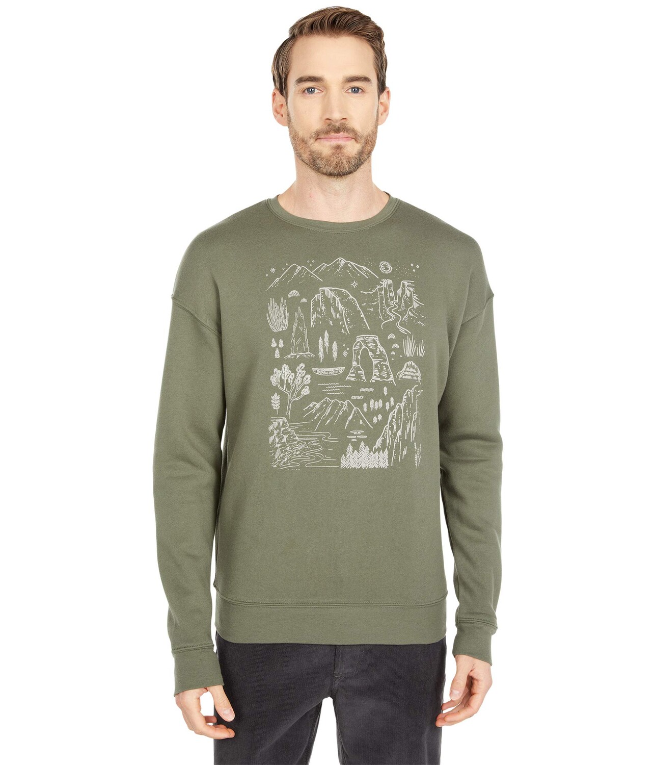 Толстовка Parks Project, Iconic Naturalional Parks Crew Sweatshirt