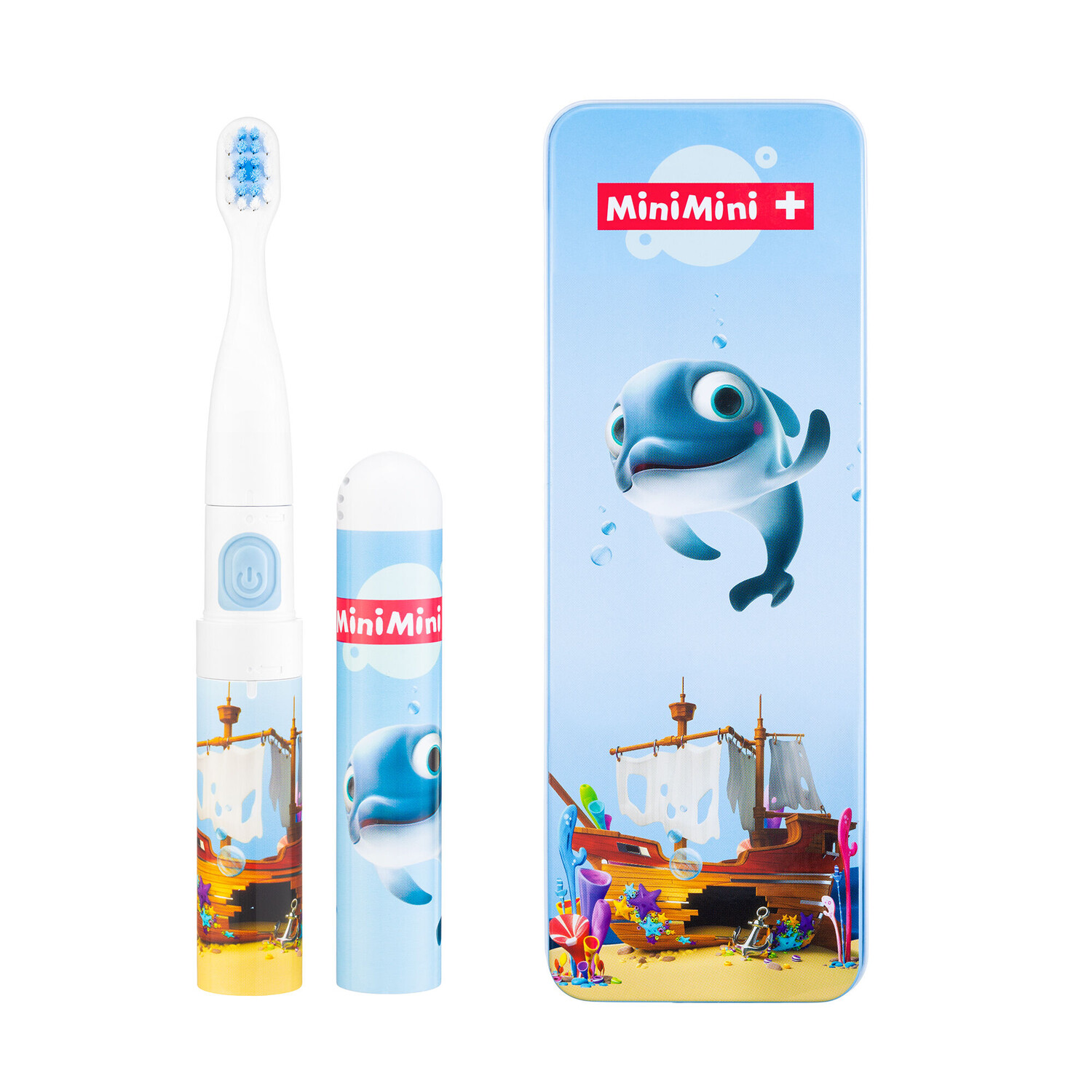 

Vitammy Smile Minimini+ Детская зубная щетка Finek dolphin sonic, 1 шт.
