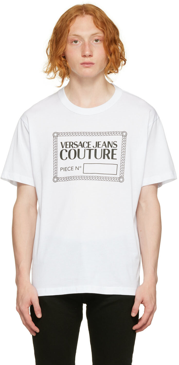 

Белая футболка с цифрами Versace Jeans Couture