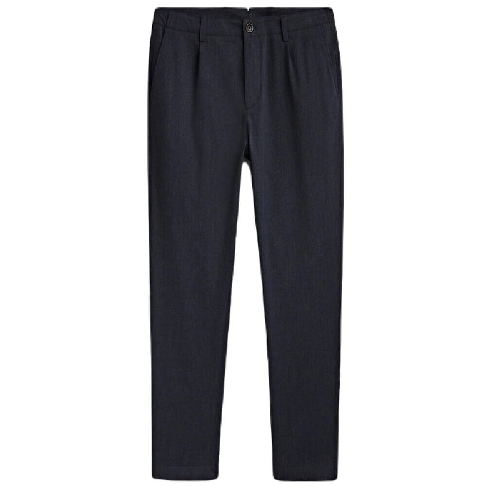 

Брюки Massimo Dutti Relaxed-Fit Melange Chinos, темно-синий