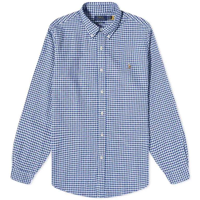 

Рубашка Polo Ralph Lauren Classic Bsr Oxford Button Down, синий/белый