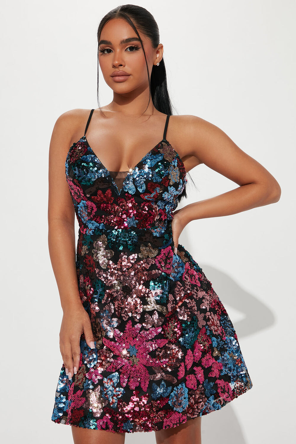 

Мини платье Fashion Nova FN747, разноцветный