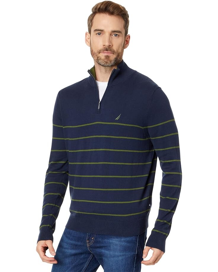 

Свитер Nautica Navtech Striped 1/4 Zip Sweater, нави