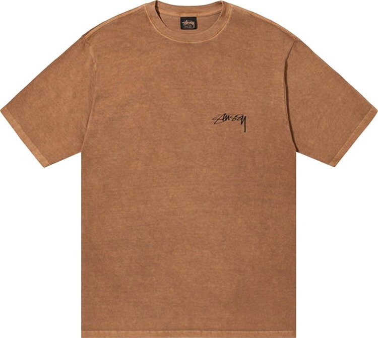 

Футболка Stussy 100% Pigment Dyed Tee 'Almond', коричневый