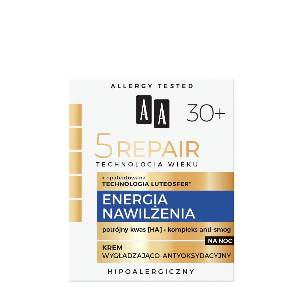 

AA Age Technology 5Repair 30+ Увлажняющий энергетический разглаживающий и антиоксидантный ночной крем 50мл