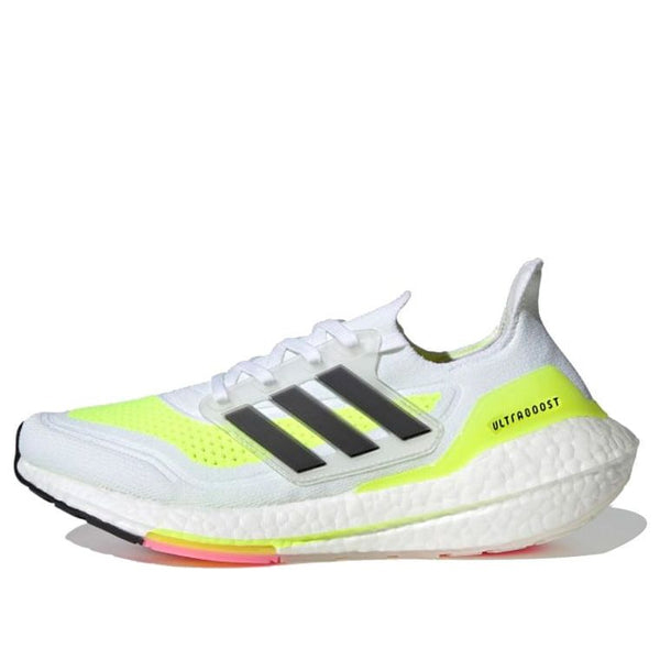 Кроссовки Adidas UltraBoost 21 'White Solar Yellow', Белый кроссовки adidas neo hoops 2 0 mid shoes white solar yellow белый