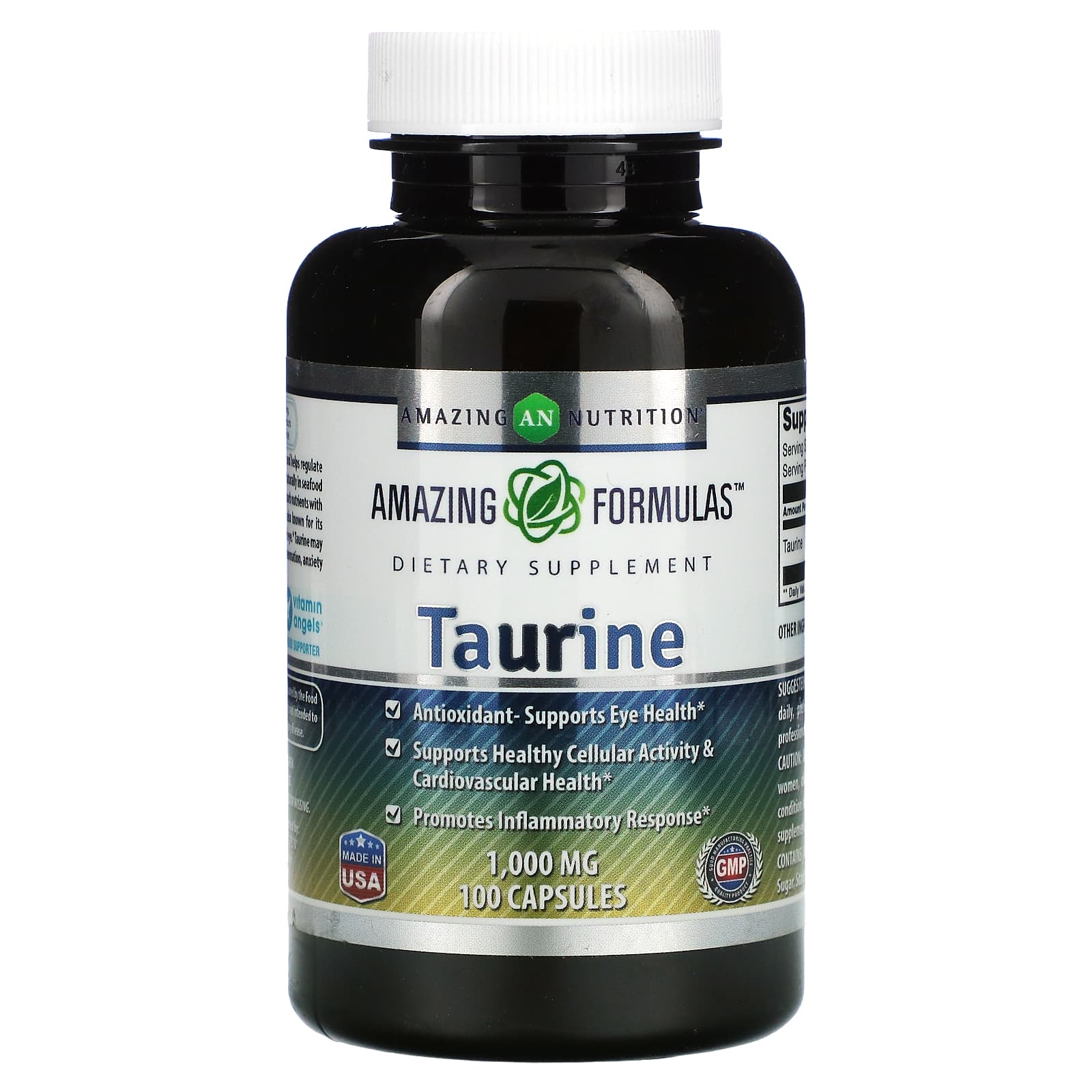 Таурин Amazing Nutrition, 100 капсул amazing nutrition таурин 1000 мг 100 капсул