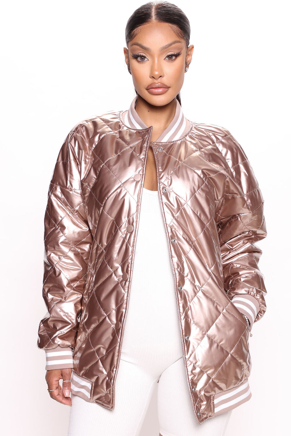 

Куртка бомбер Fashion Nova J298, шампанское