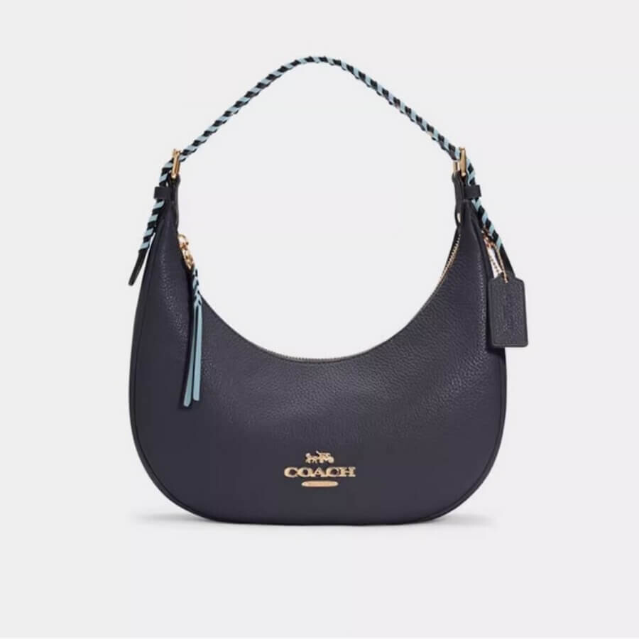 

Сумка Coach Outlet Bailey Lock-stitched Half-moon Armpit, темно-синий/голубой