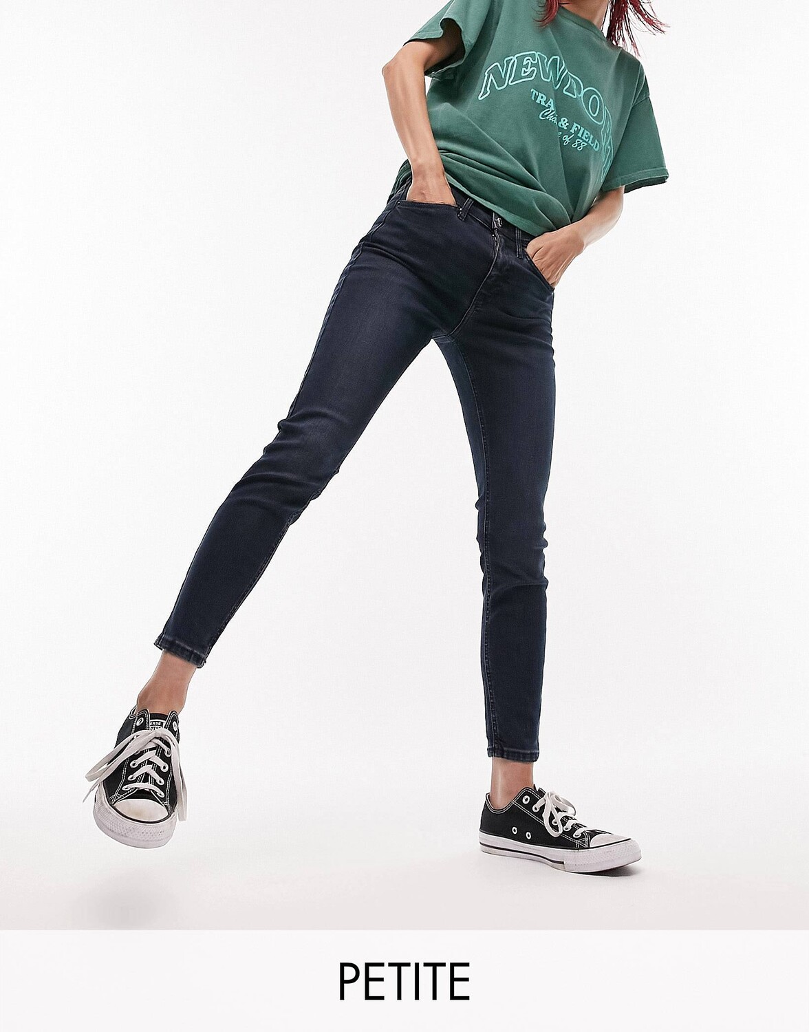 

Сине-черные джинсы Topshop Petite Jamie