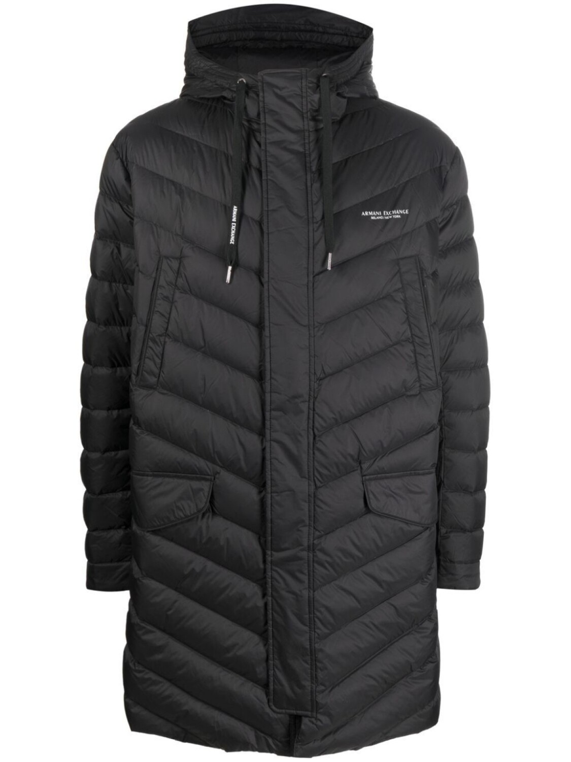 

Armani Exchange пуховик с логотипом, черный