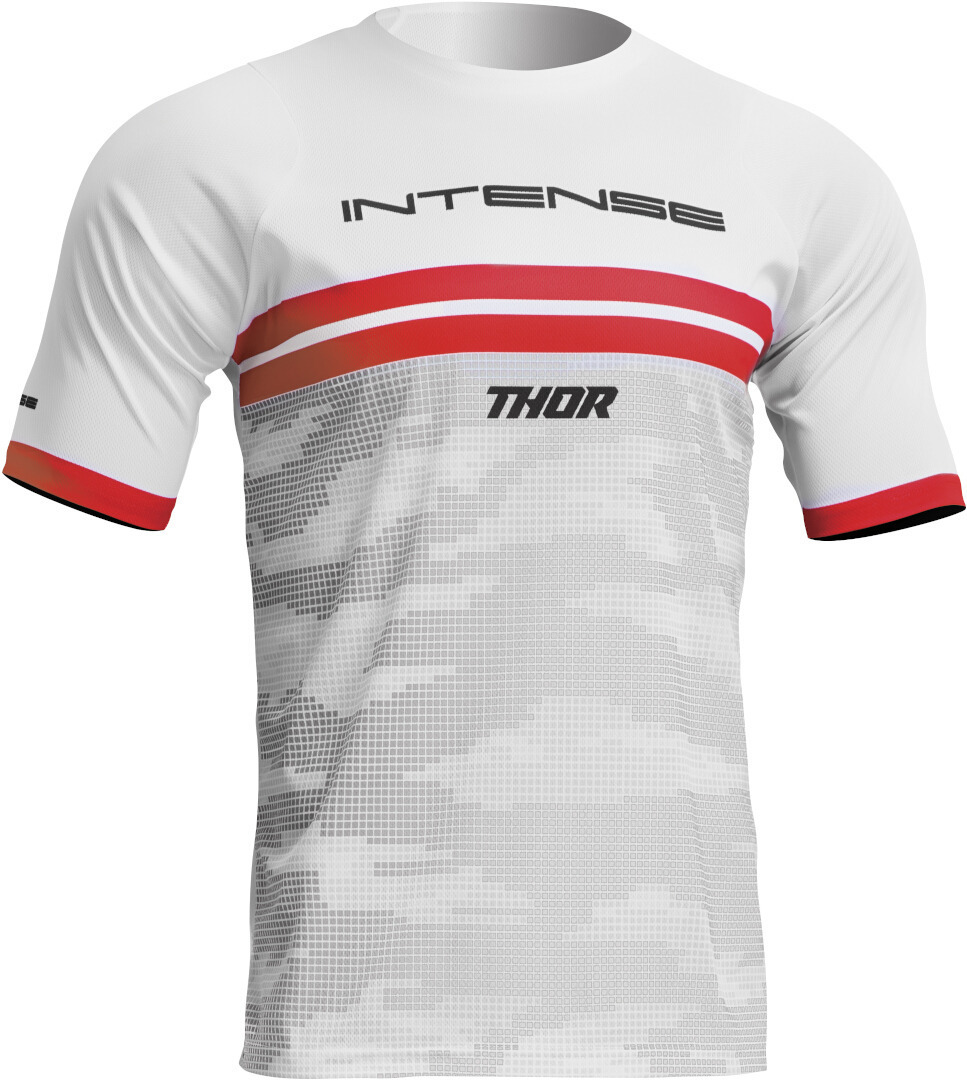 Thor Intense Assist Decoy Велосипед Джерси, белый/красный футболка джерси thor intense assist dart велосипедная серый черный