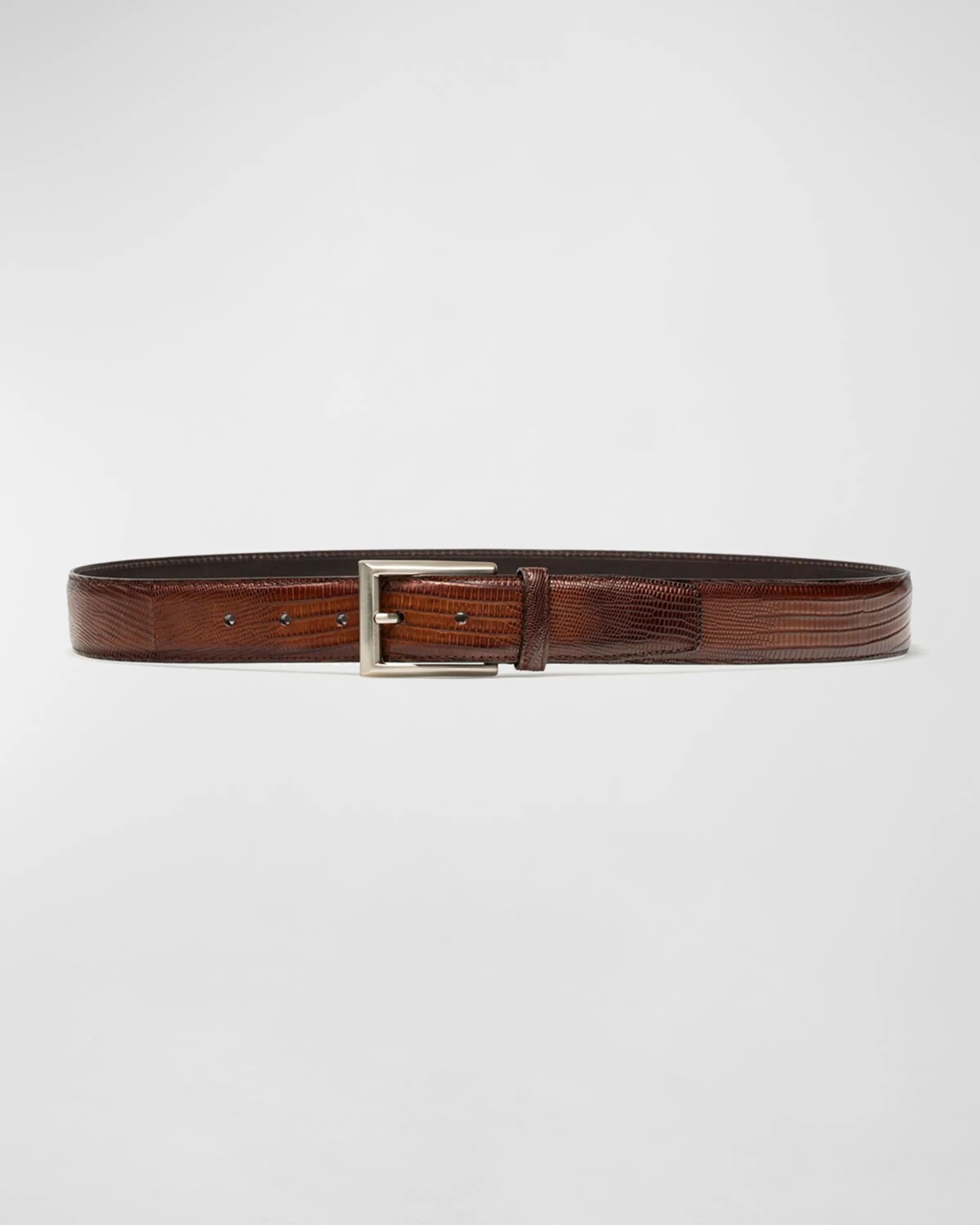 

Мужской ремень с пряжкой Lizard Silvertone, коньячный Magnanni, цвет Cognac