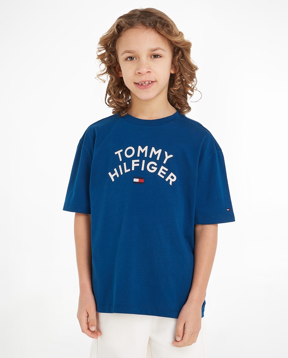

Футболка для мальчика с круглым вырезом и короткими рукавами Tommy Hilfiger, синий