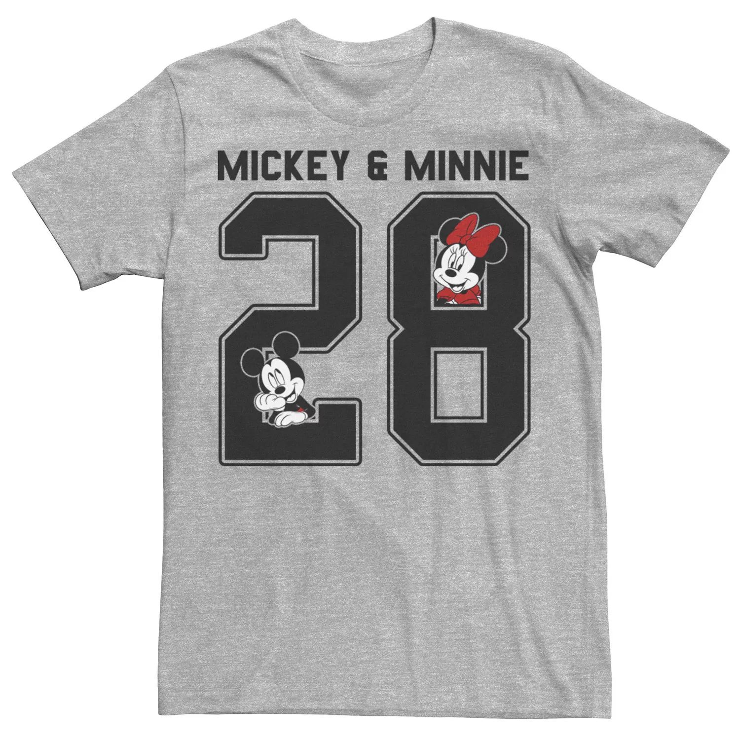 Мужская университетская трикотажная футболка с Микки Минни Disney