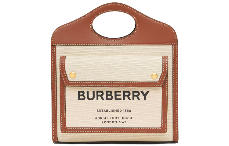 

Сумка-тоут женская Burberry Canvas Leather mini Wmns, коричневый