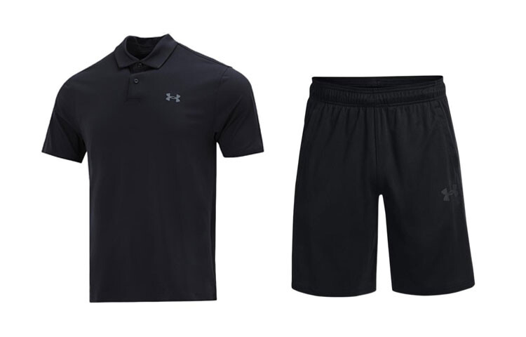 

Повседневный спортивный мужской спортивный костюм черный Under Armour, черный