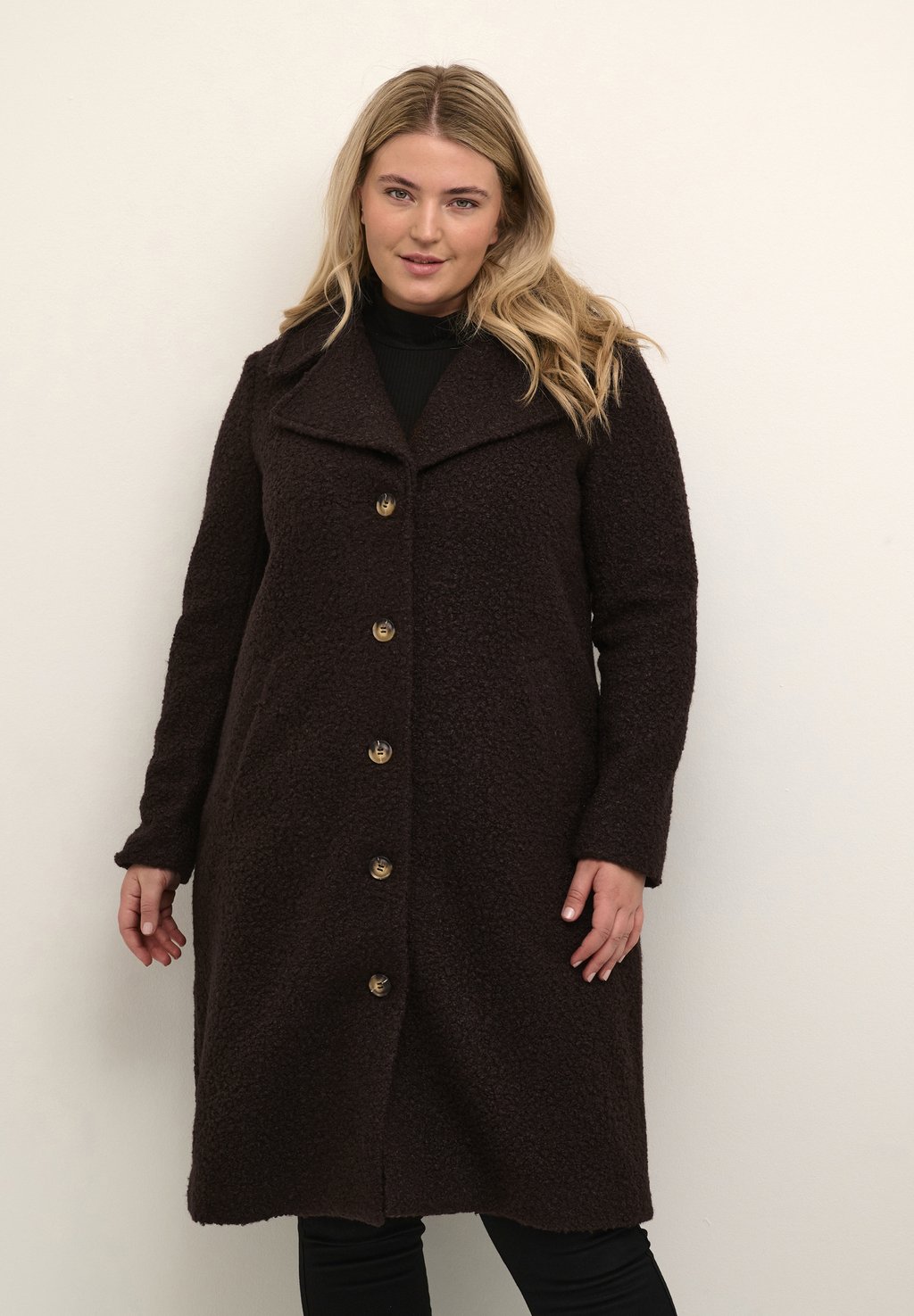 Классическое пальто KCANNI Kaffe Curve, коричневый