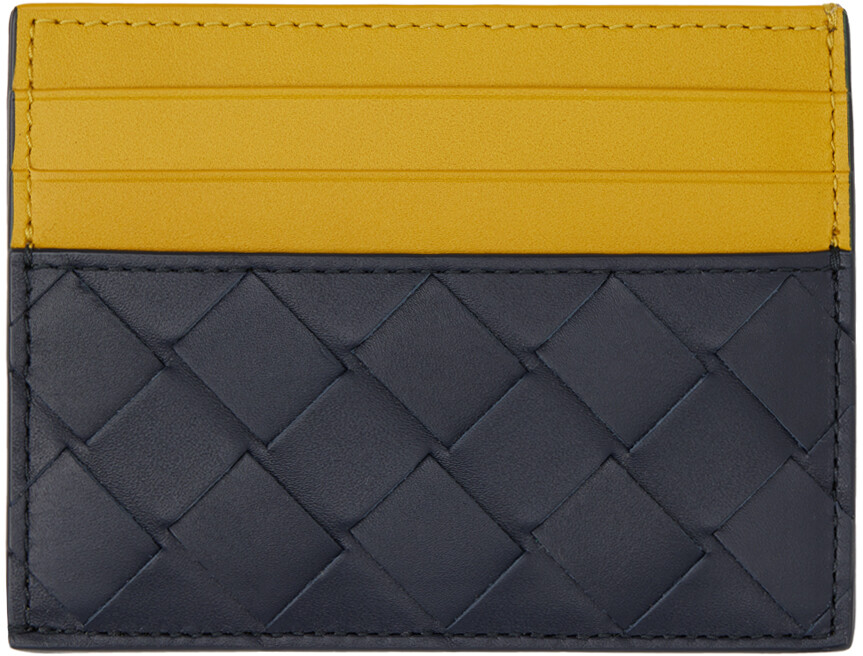 

Темно-сине-желтая кредитница Bottega Veneta