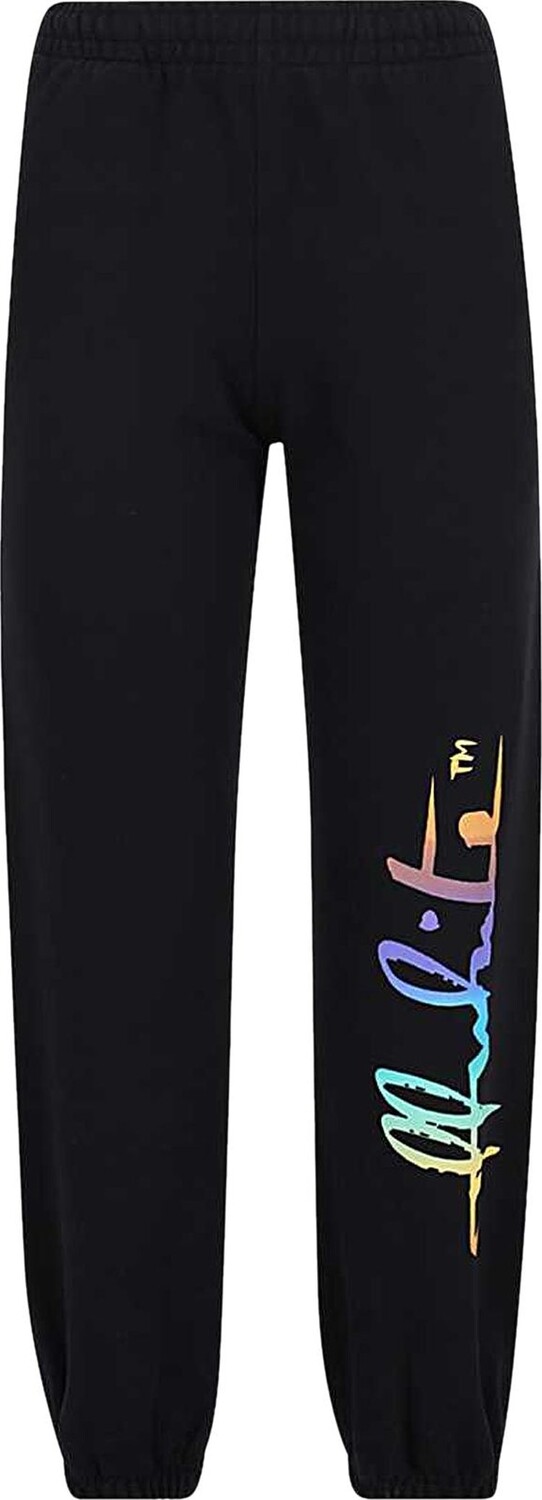 

Спортивные брюки Off-White Rainbow Logo Sweatpants 'Black/Multicolor', черный