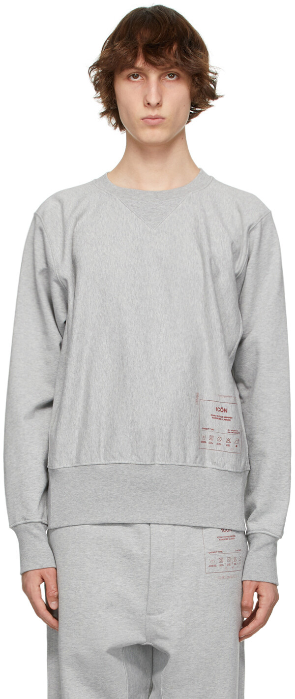 

Серая толстовка '1CON' Maison Margiela