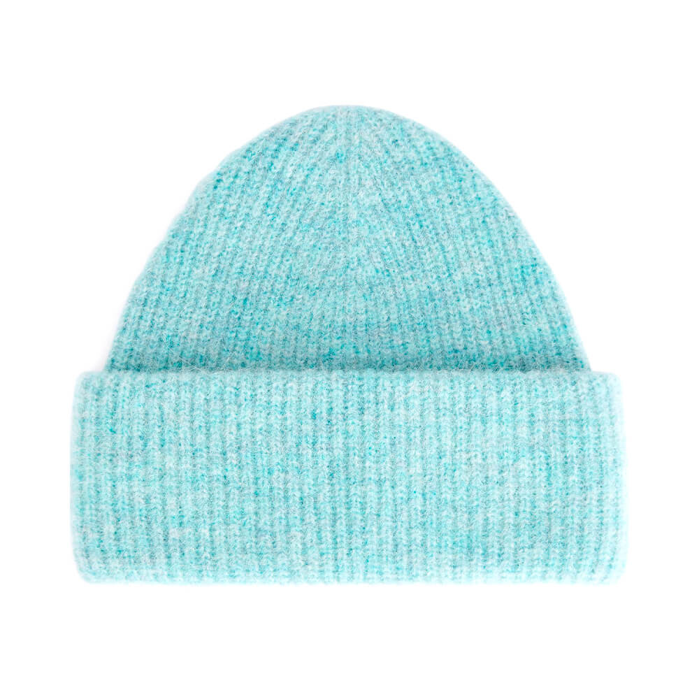 

Шапка H&M x Arket Double Cuff Beanie In Alpaca Merino M, светло-бирюзовый