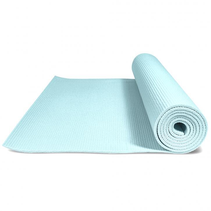 Коврик для йоги из ПВХ разных цветов GORILLA SPORTS, голубой лед