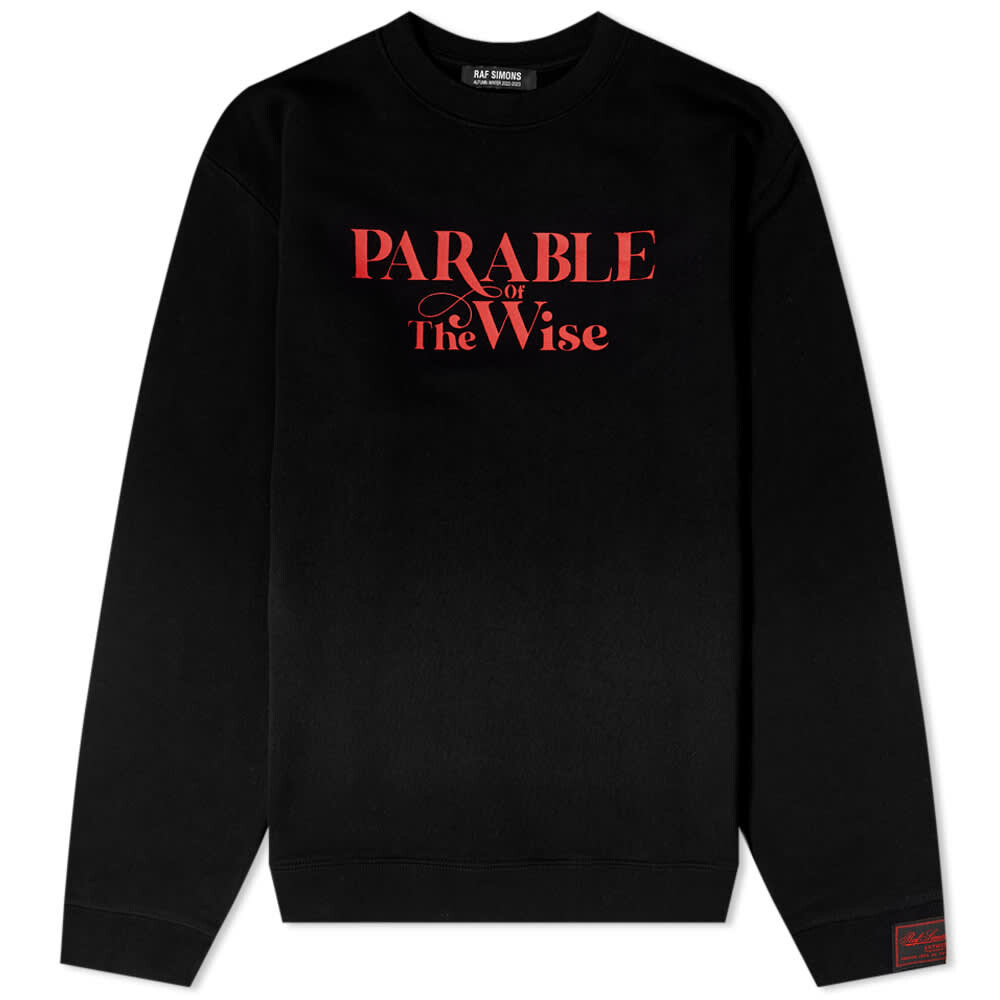 

Толстовка Raf Simons Parable Crew Sweat, Черный