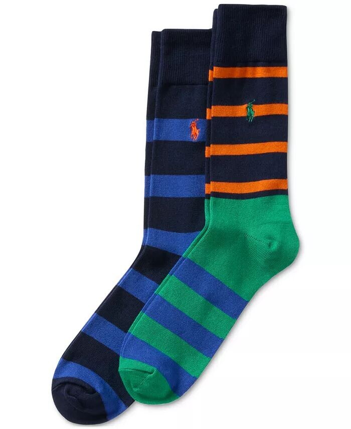 

Мужские свободные носки в полоску, 2 шт Polo Ralph Lauren, зеленый