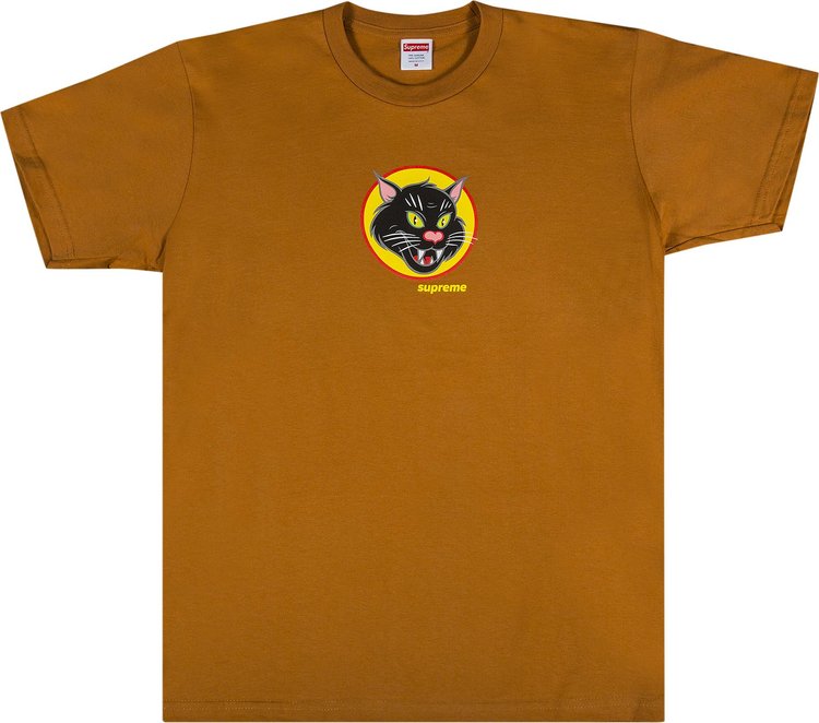 Футболка Supreme Black Cat Tee 'Burnt Orange', оранжевый футболка supreme bling tee burnt orange оранжевый