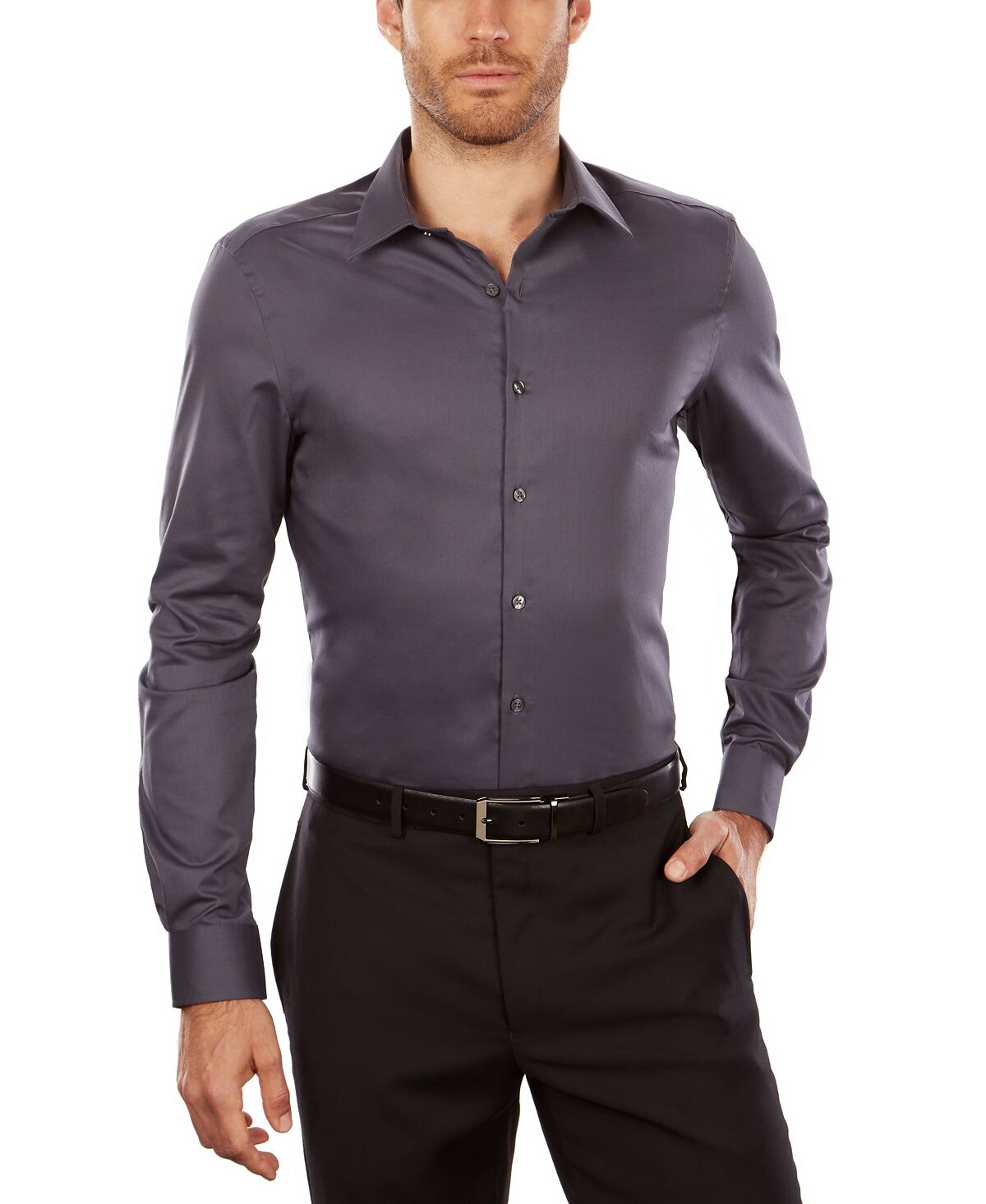 

Мужская рубашка slim-fit flex collar stretch solid Van Heusen, мульти