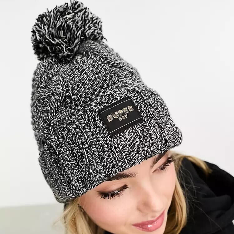 

Шапка Superdry Cable Knit, черный