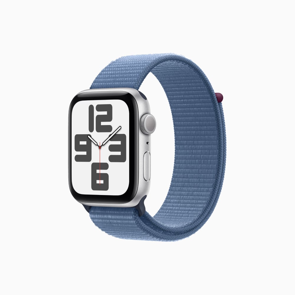 Умные часы Apple Watch SE Gen 2 2023 (GPS), 44 мм, Silver Aluminum  Case/Winter Blue Sport Loop – купить с доставкой из-за рубежа через  платформу «CDEK.Shopping»