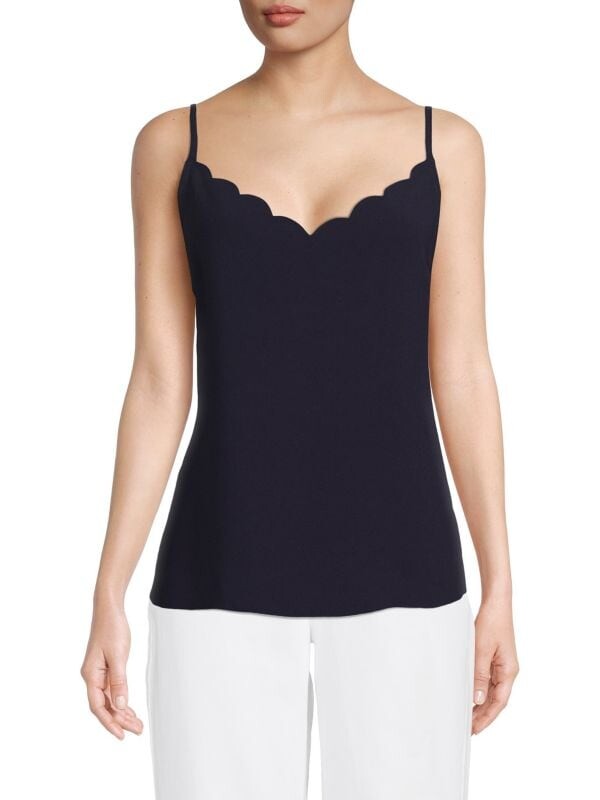 

Топ на Бретельках Ted Baker London Siina с фестонами, navy