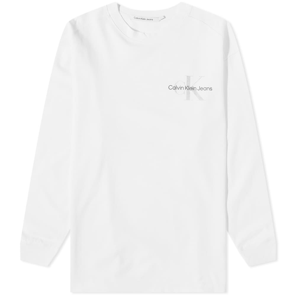 

Футболка Calvin Klein Monologo Long Sleeve Tee, Белый