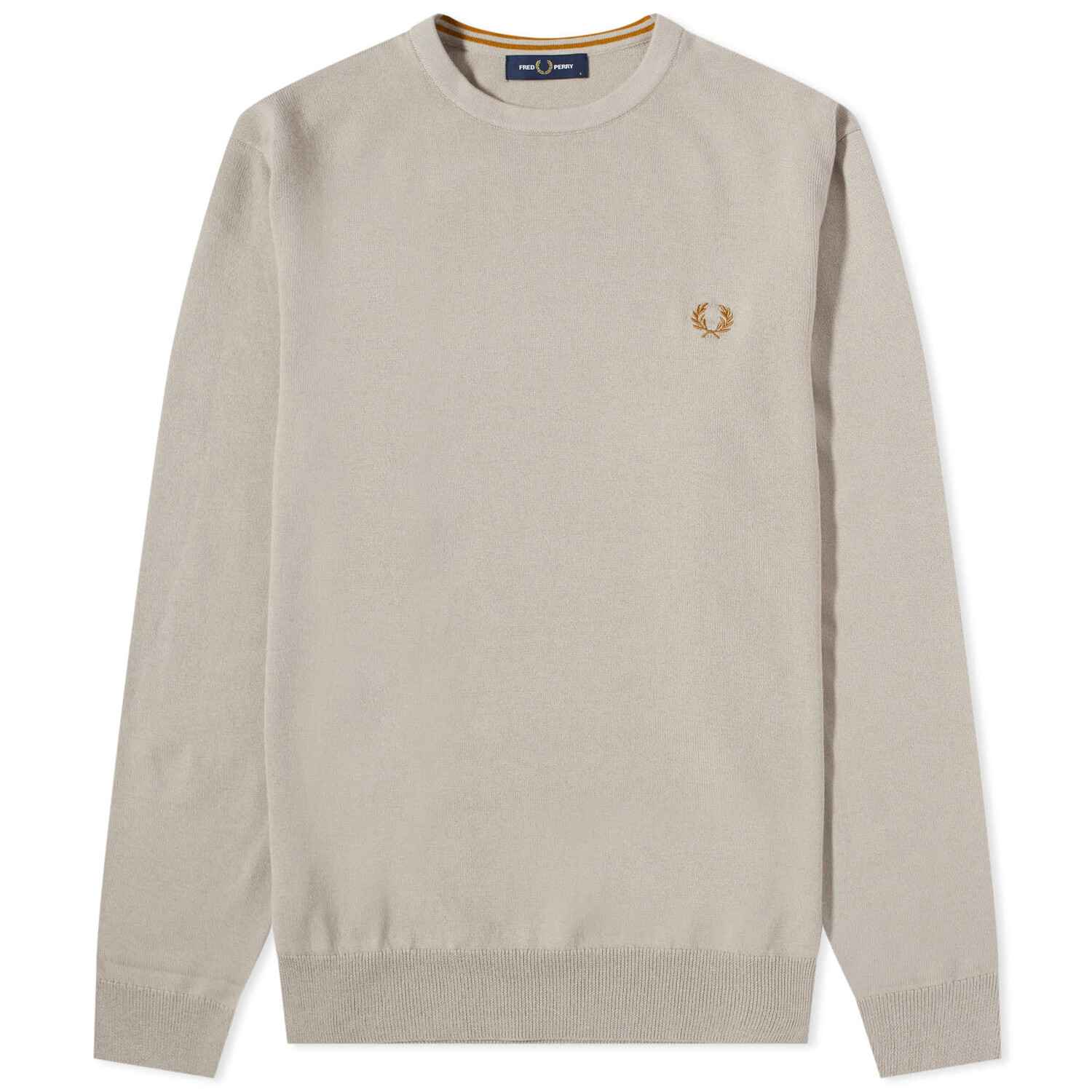 

Fred Perry Crew Neck Jumper, Dark Oatmeal
