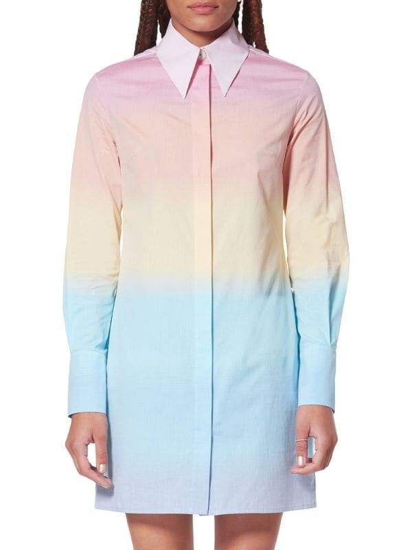 

Мини-платье-рубашка с градиентом Casablanca Rainbow gradient
