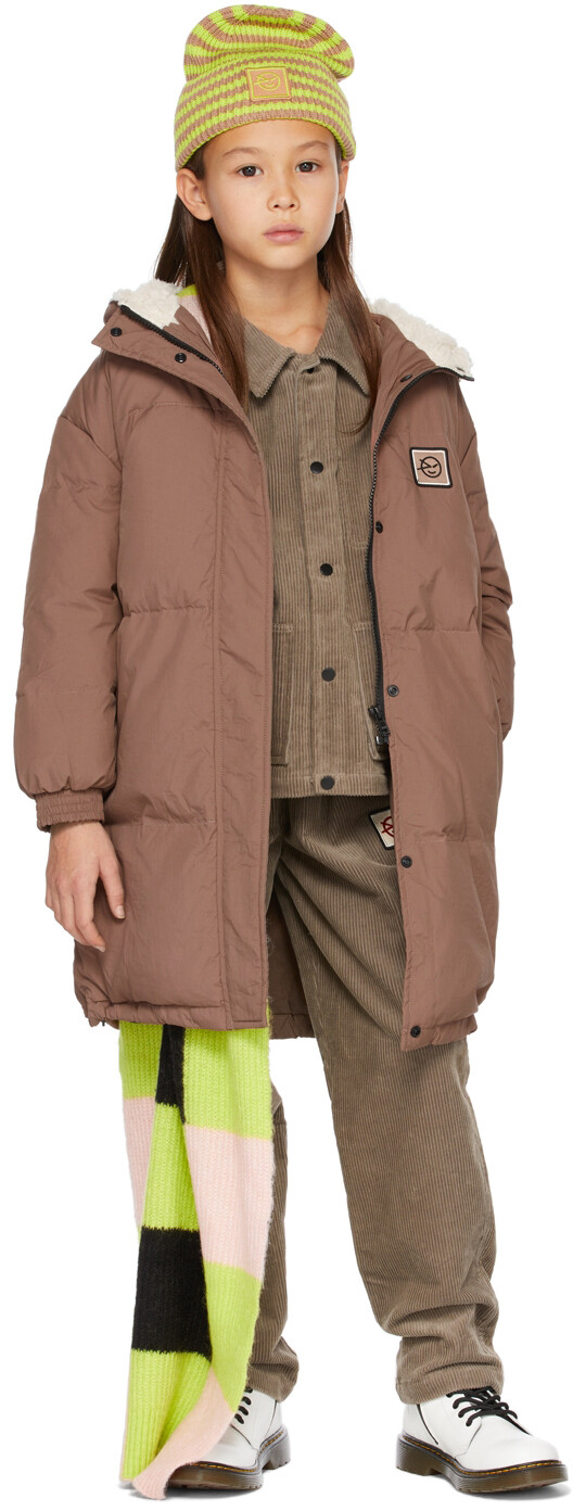 

Kids Taupe Down Puff Up Puffa Coat Wynken