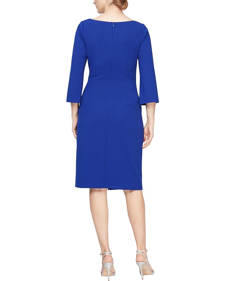 

Платье Alex Evenings Short Sheath Dress with Split Sleeves, цвет Royal