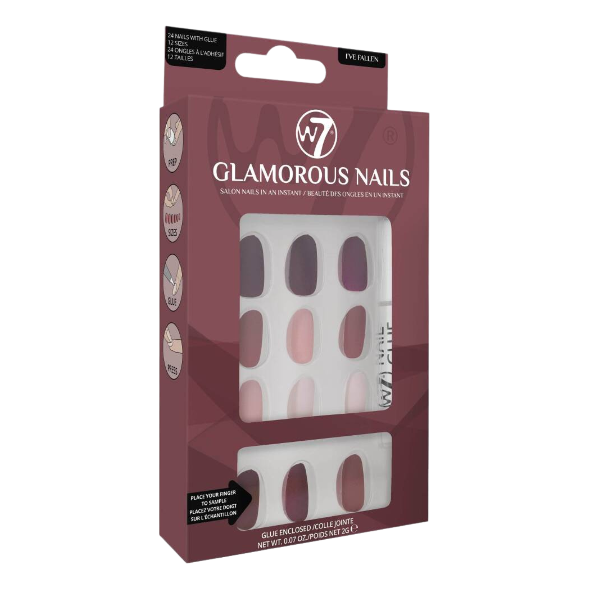 

W7 Glamorous Nails накладные ногти I've Fall, 24 шт/уп.