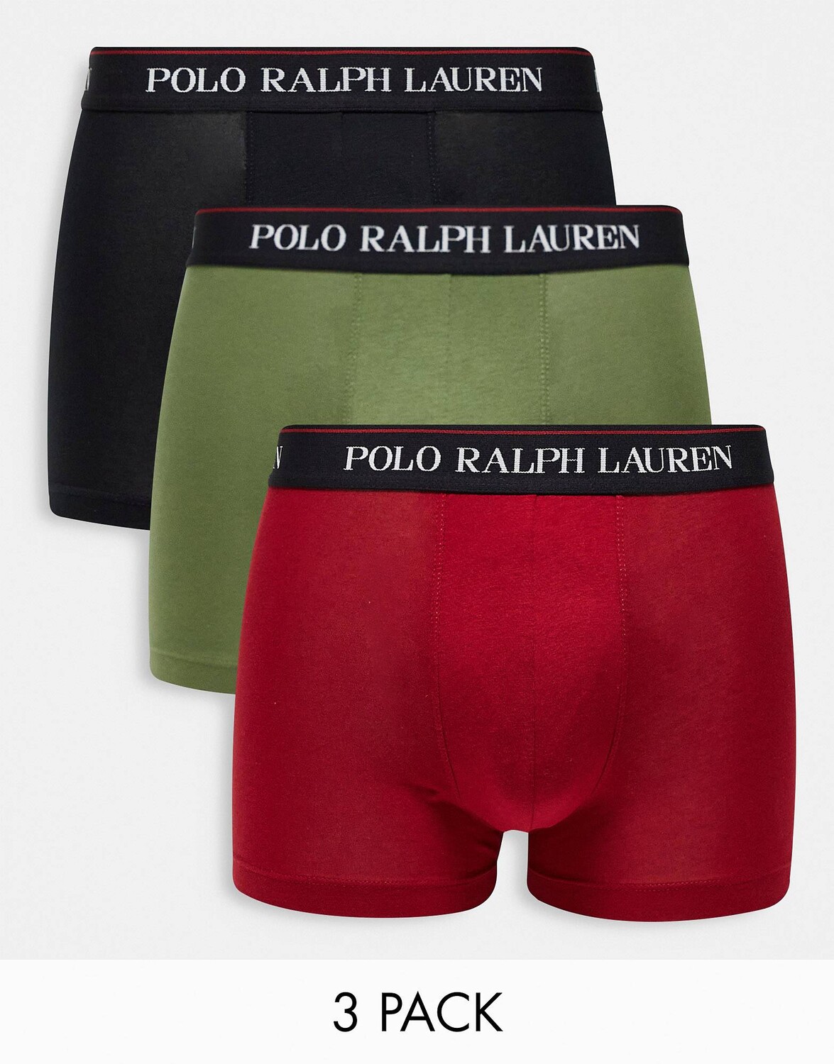 

Комплект из 3 пар трусов Polo Ralph Lauren красного/зеленого/черного цвета