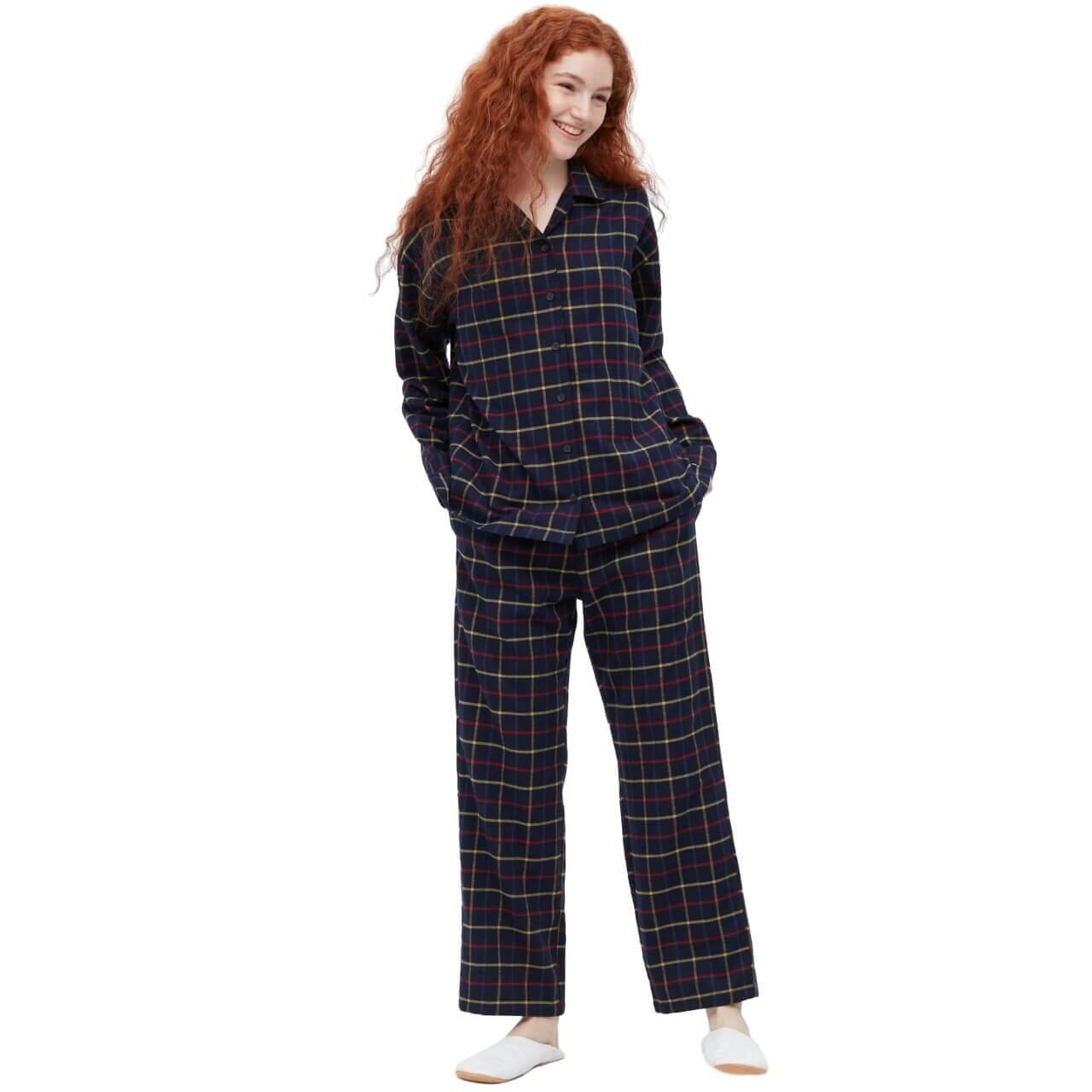 

Пижама Uniqlo Flannel Long Sleeved, темно-синий (Размер S)