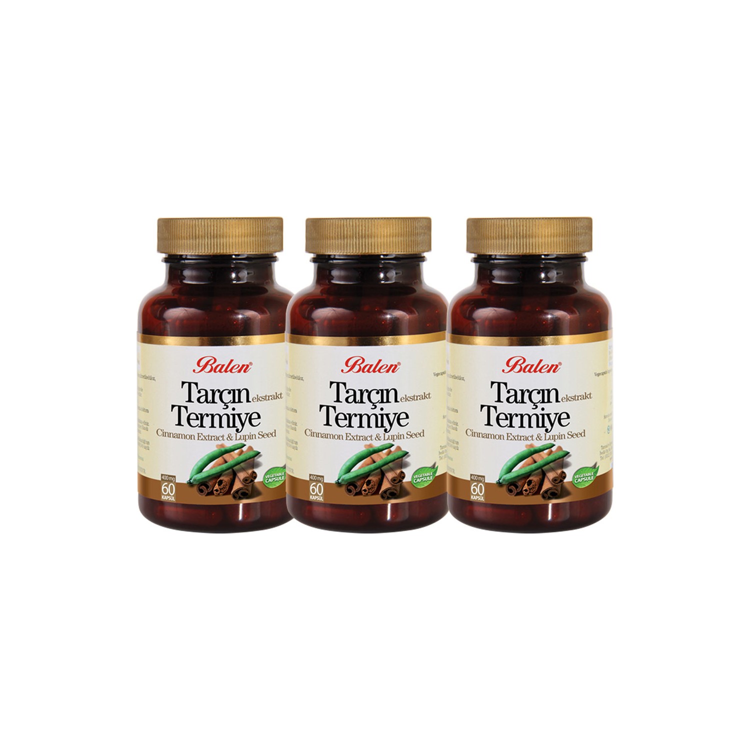 Пищевая добавка Balen Tarcin & Thermiye 400 мг, 3 упаковки по 60 капсул