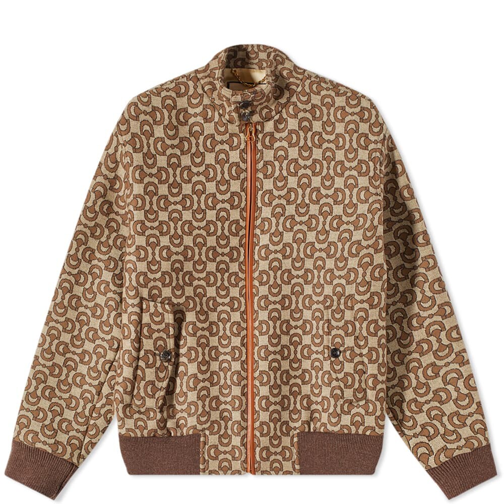 

Куртка Harrington с монограммой Horse Bit Gucci, Коричневый