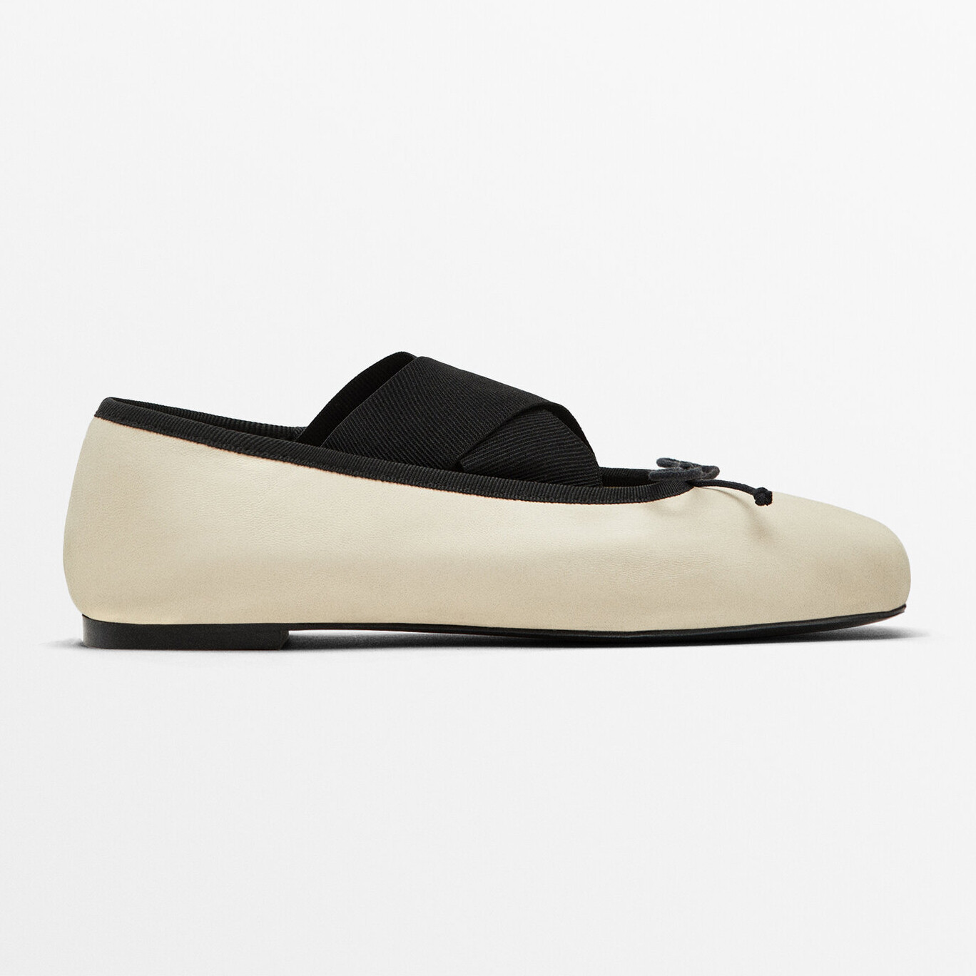 

Балетки Massimo Dutti Bow - Studio, кремовый